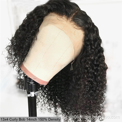 The best perruque lace wigs already made brazilain wigs with closure short human hair bob curly wigs lace front